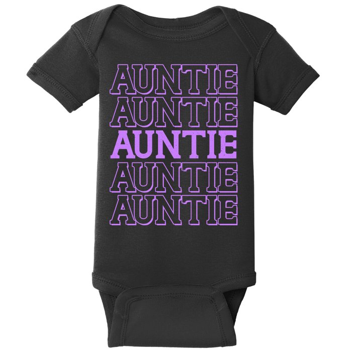 Retro Auntie Pattern   Baby Bodysuit