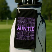 Retro Auntie Pattern   Golf Towel