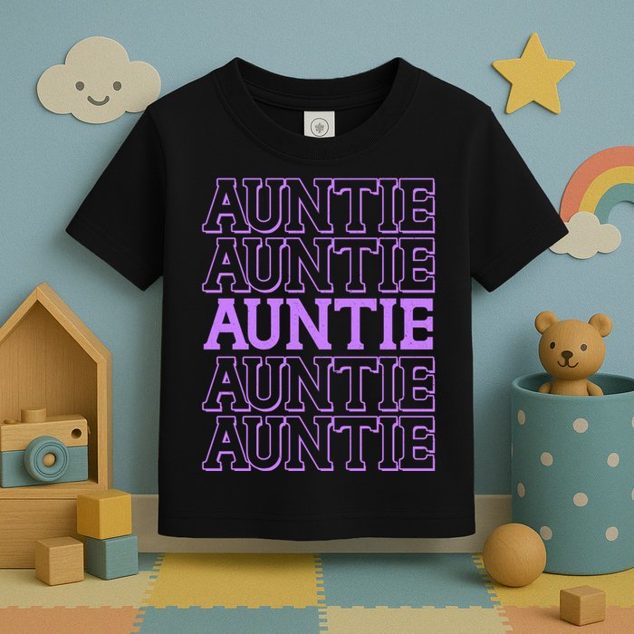 Retro Auntie Pattern   Toddler T-Shirt