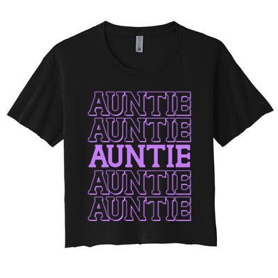 Retro Auntie Pattern   Crop Top