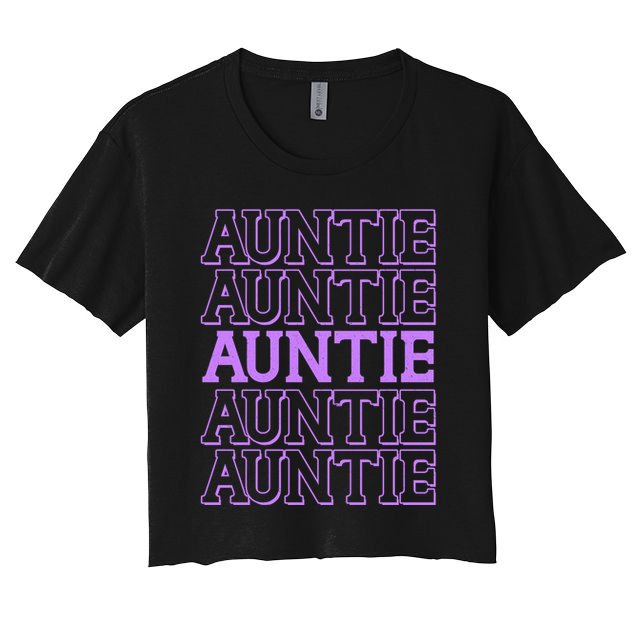 Retro Auntie Pattern   Crop Top