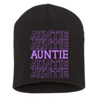 Retro Auntie Pattern   Short Acrylic Beanie