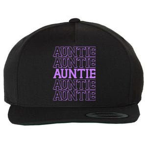 Retro Auntie Pattern   Wool Snapback Cap