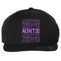 Retro Auntie Pattern   Wool Snapback Cap