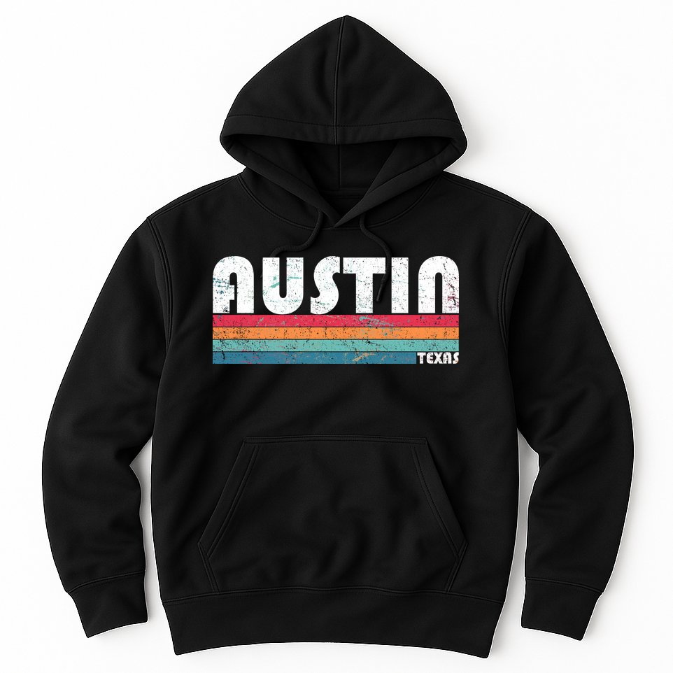 Retro Austin Texas Hoodie