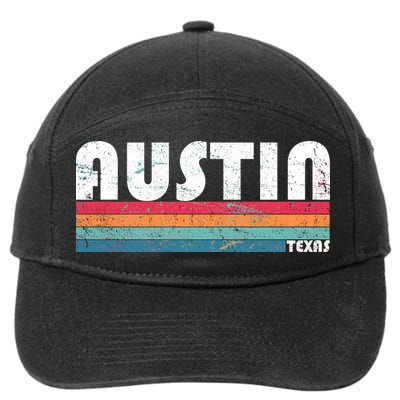 Retro Austin Texas 7-Panel Snapback Hat