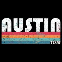 Retro Austin Texas Drawstring Bag