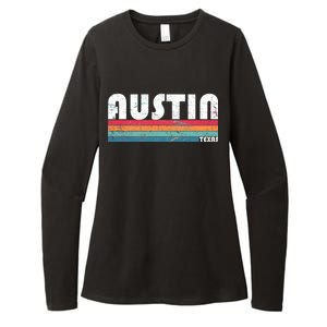 Retro Austin Texas Womens CVC Long Sleeve Shirt