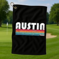 Retro Austin Texas Golf Towel