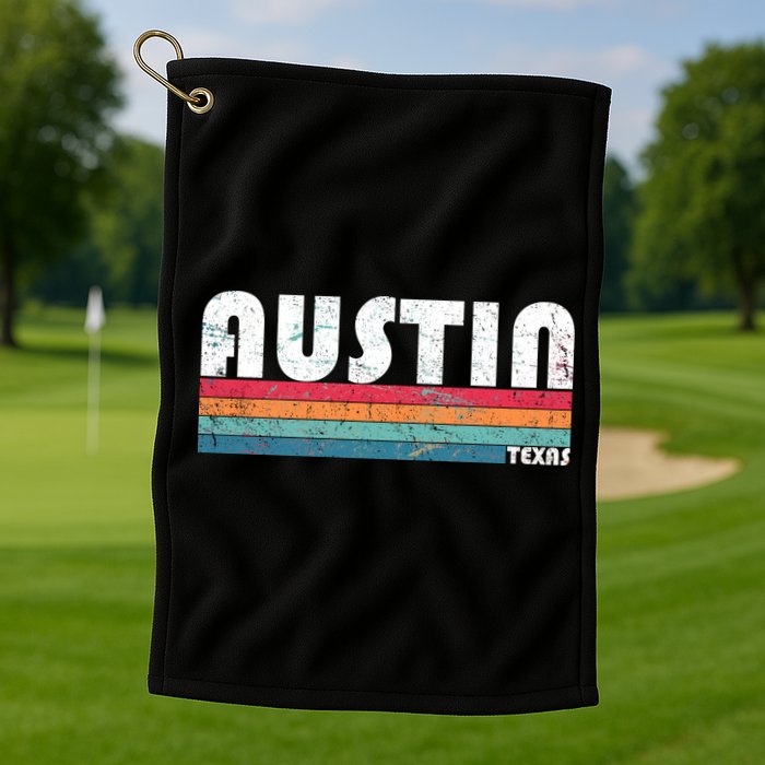 Retro Austin Texas Golf Towel