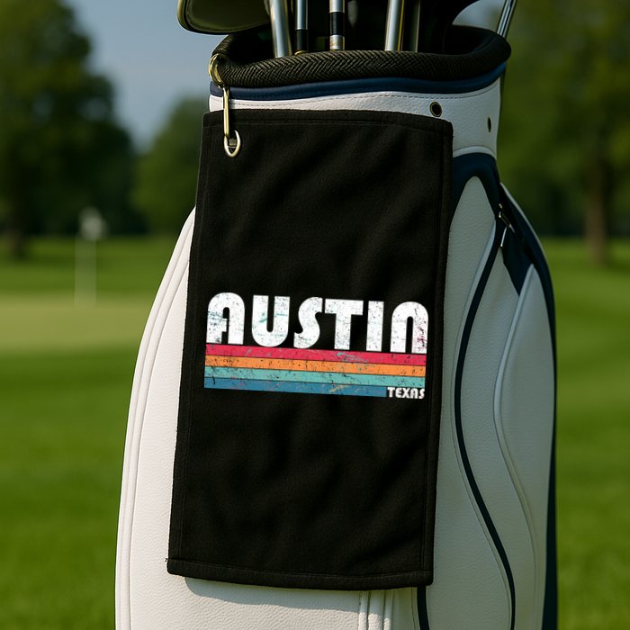 Retro Austin Texas Golf Towel