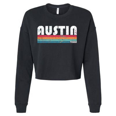 Retro Austin Texas Cropped Pullover Crew