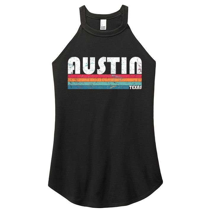 Retro Austin Texas Women's Perfect Tri Rocker Tank