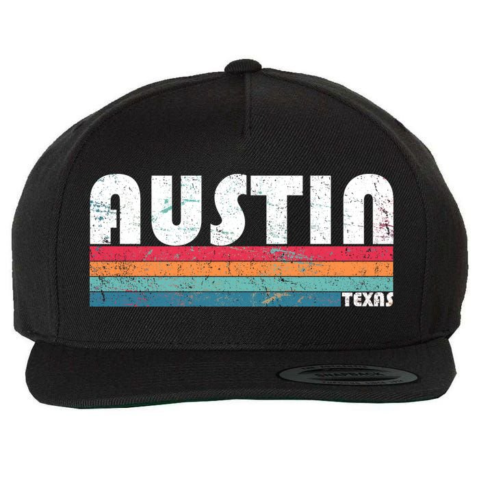 Retro Austin Texas Wool Snapback Cap
