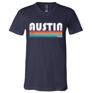 Retro Austin Texas V-Neck T-Shirt