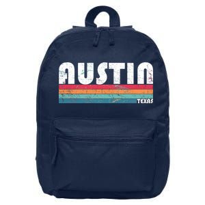 Retro Austin Texas 16 in Basic Backpack