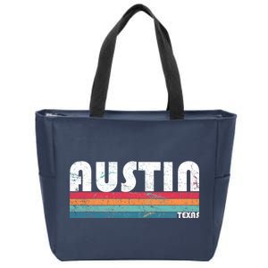 Retro Austin Texas Zip Tote Bag