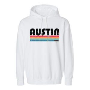 Retro Austin Texas Garment-Dyed Fleece Hoodie