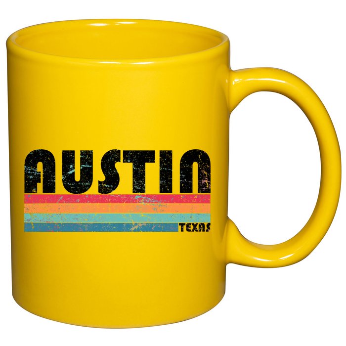 Retro Austin Texas 11oz C Handle Ceramic Mug