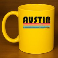 Retro Austin Texas 11oz C Handle Ceramic Mug