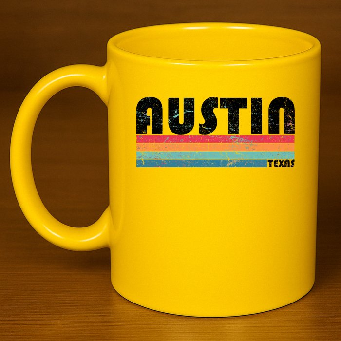 Retro Austin Texas 11oz C Handle Ceramic Mug