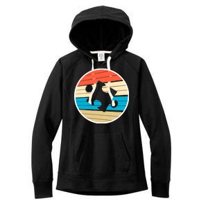 Retro Autism Awareness Puzzle Piece Women's Fleece Hoodie