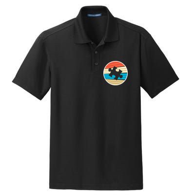 Retro Autism Awareness Puzzle Piece Dry Zone Grid Polo