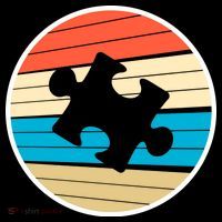 Retro Autism Awareness Puzzle Piece Cooling Performance Long Sleeve Crew