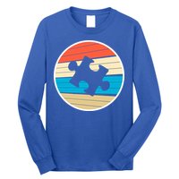 Retro Autism Awareness Puzzle Piece Long Sleeve Shirt