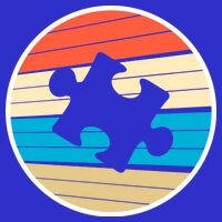 Retro Autism Awareness Puzzle Piece Apron