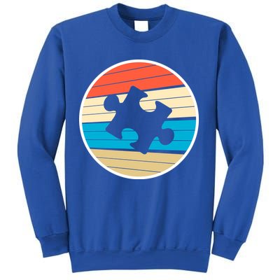 Retro Autism Awareness Puzzle Piece Sweatshirt