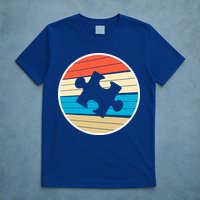 Retro Autism Awareness Puzzle Piece T-Shirt
