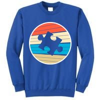 Retro Autism Awareness Puzzle Piece Tall Sweatshirt