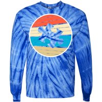 Retro Autism Awareness Puzzle Piece Tie-Dye Long Sleeve Shirt