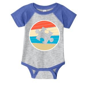 Retro Autism Awareness Puzzle Piece Infant Baby Jersey Bodysuit