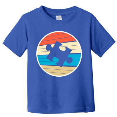 Retro Autism Awareness Puzzle Piece Toddler T-Shirt