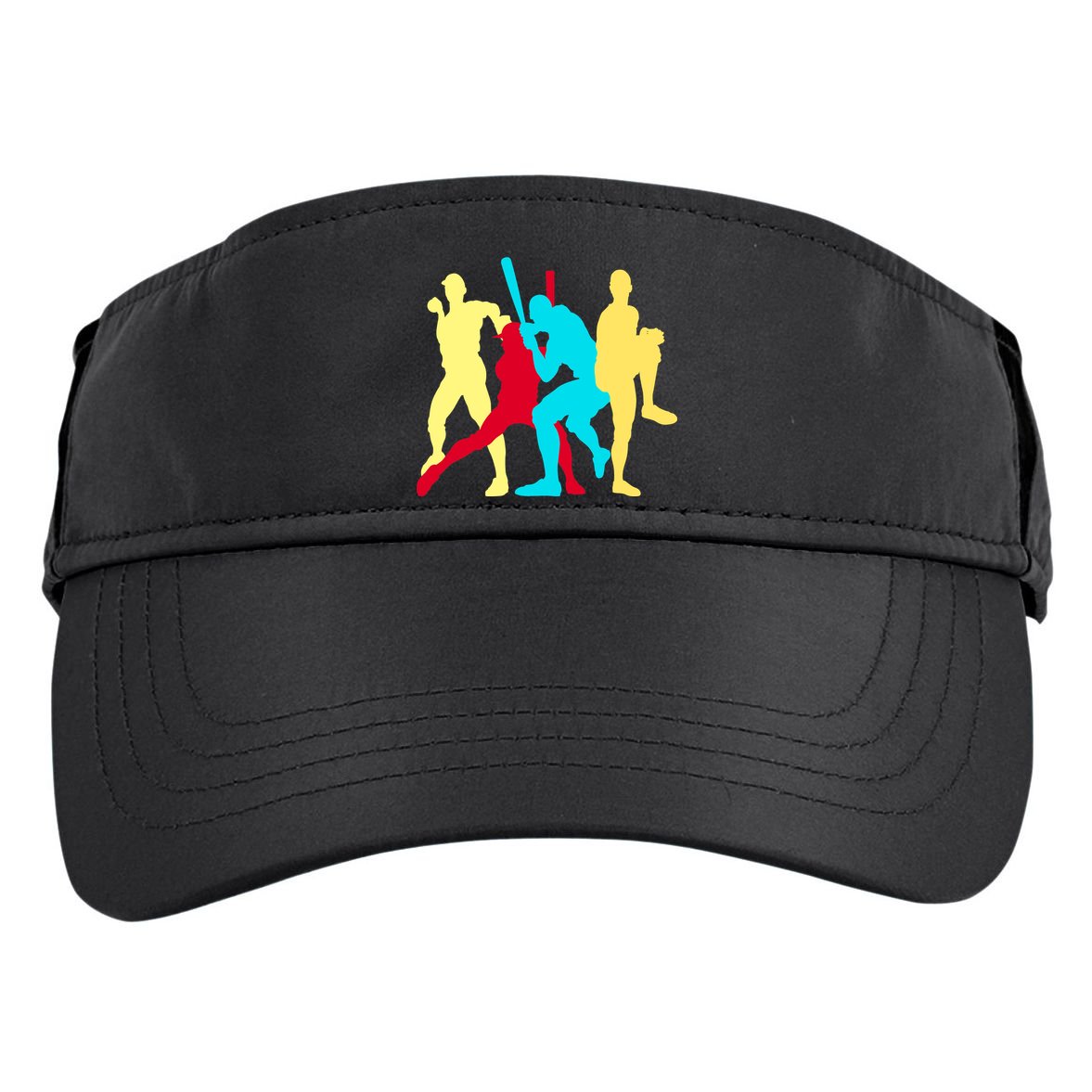 Retro Baseball Poses Adult Drive Performance Visor