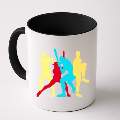 Retro Baseball Poses Mug