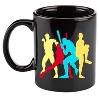 Retro Baseball Poses 11oz C Handle Ceramic Mug