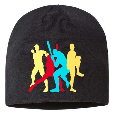 Retro Baseball Poses Sustainable Beanie