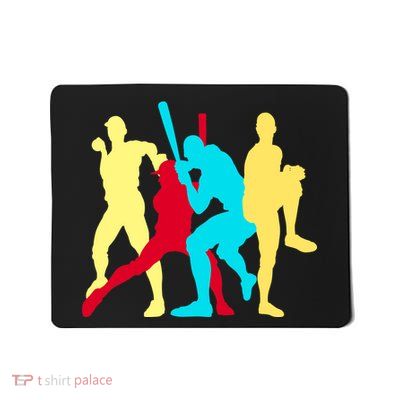 Retro Baseball Poses Mousepad