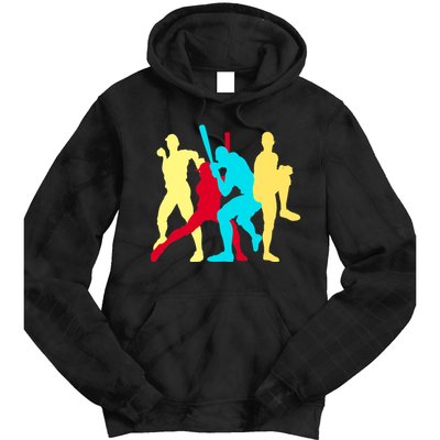 Retro Baseball Poses Tie Dye Hoodie