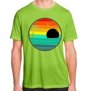 Retro Beach 80's Aesthetic  Adult ChromaSoft Performance T-Shirt