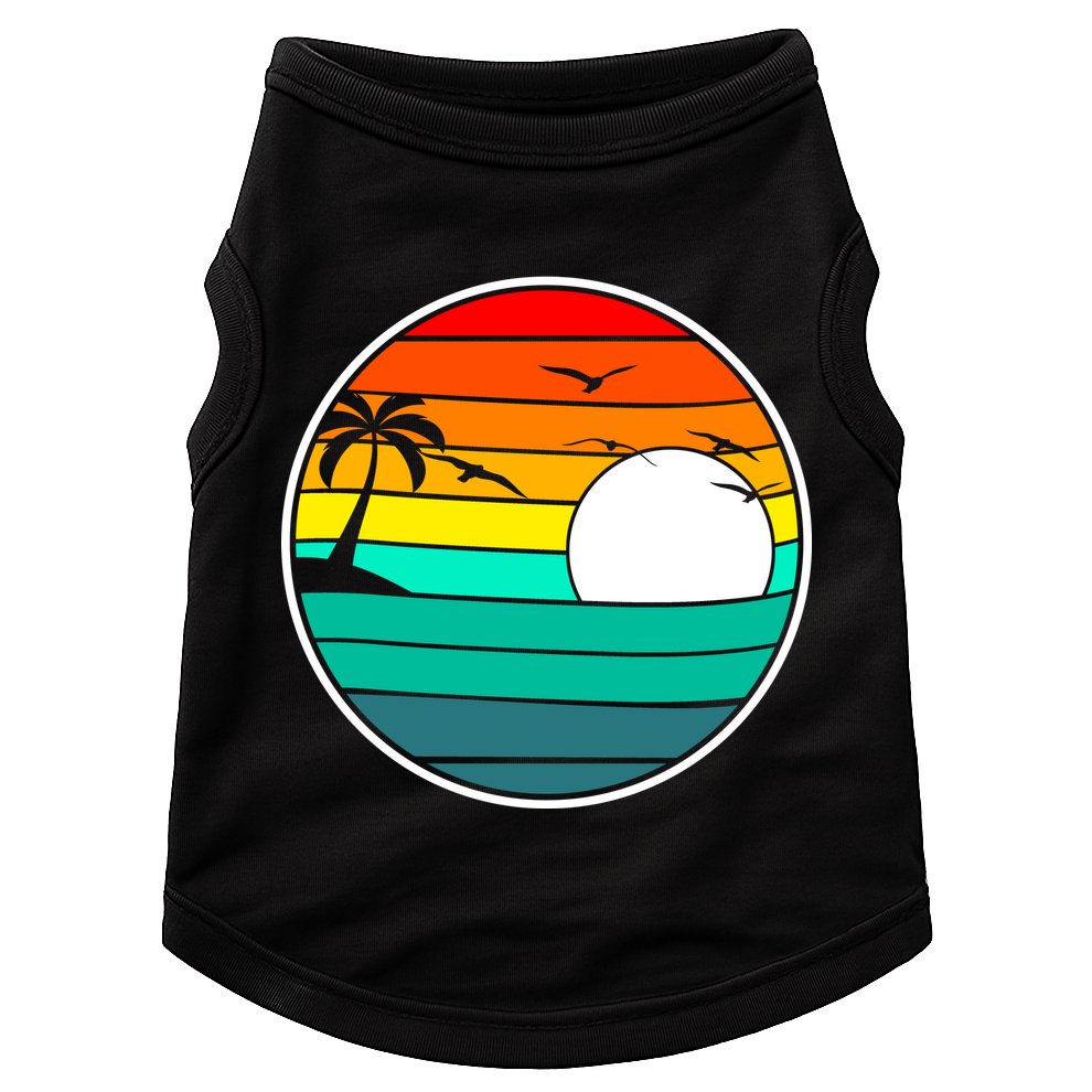 Retro Beach 80's Aesthetic  Doggie Tank