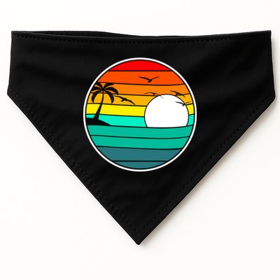 Retro Beach 80's Aesthetic  USA-Made Doggie Bandana