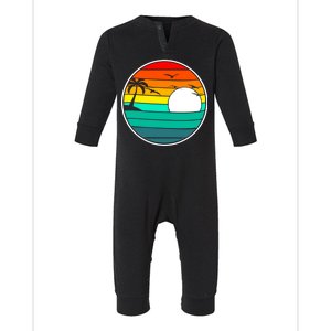 Retro Beach 80's Aesthetic  Infant Fleece One Piece