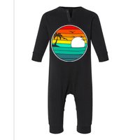 Retro Beach 80's Aesthetic  Infant Fleece One Piece