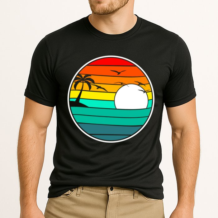 Retro Beach 80's Aesthetic  Performance Shirt
