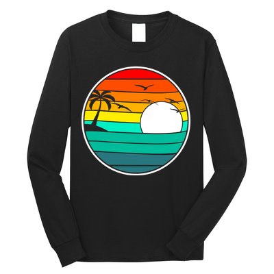 Retro Beach 80's Aesthetic  Long Sleeve Shirt