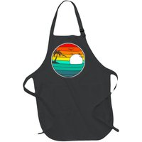 Retro Beach 80's Aesthetic  Full-Length Apron With Pockets